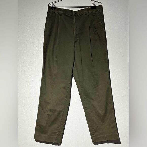 Chino cropped pants, Army Green - Picture 1 of 4